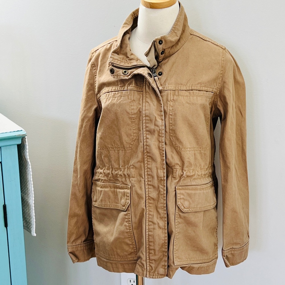 Madewell Passage Jacket Acorn Brown Tan Utility Field Cotton Canvas AI068 S